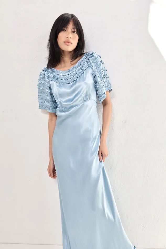 VRG GRL MidiMaxi Dresses Freja Satin Maxi Dress Sky 8211 Women VRG GRL MidiMaxi Dresses Freja Satin Maxi Dress Sky 8211 Women