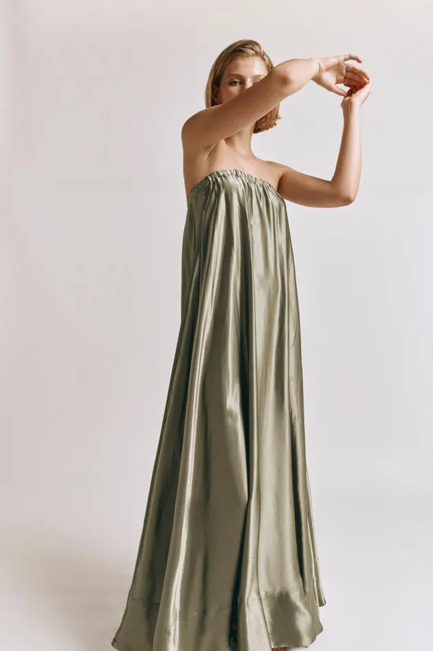 VRG GRL MidiMaxi Dresses Lenni Maxi Dress Olive 8211 Women