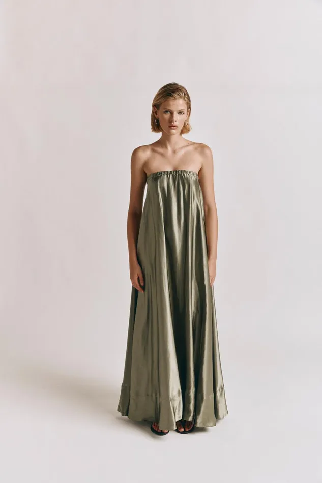 VRG GRL MidiMaxi Dresses Lenni Maxi Dress Olive 8211 Women VRG GRL MidiMaxi Dresses Lenni Maxi Dress Olive 8211 Women