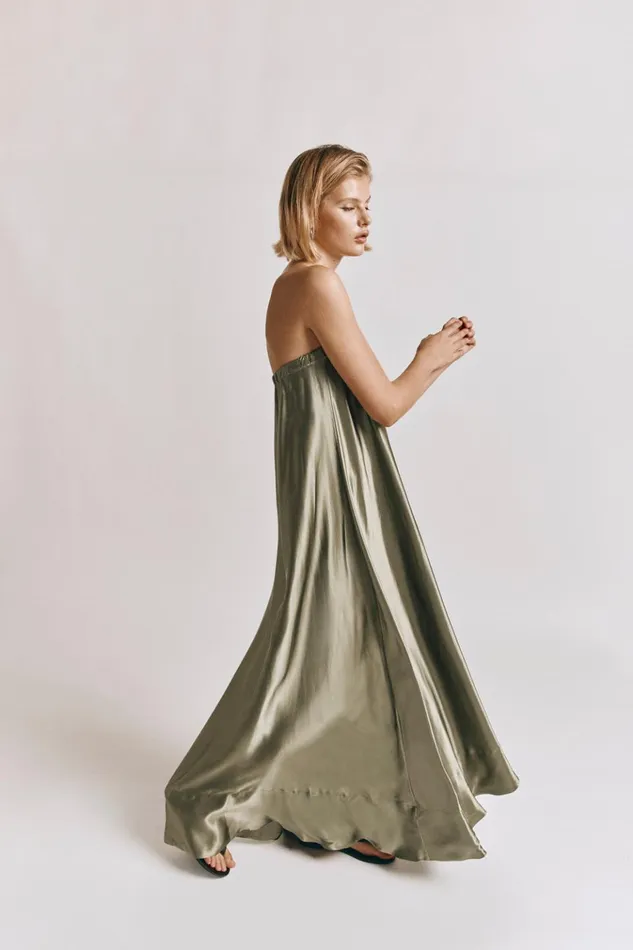 VRG GRL MidiMaxi Dresses Lenni Maxi Dress Olive 8211 Women VRG GRL MidiMaxi Dresses Lenni Maxi Dress Olive 8211 Women