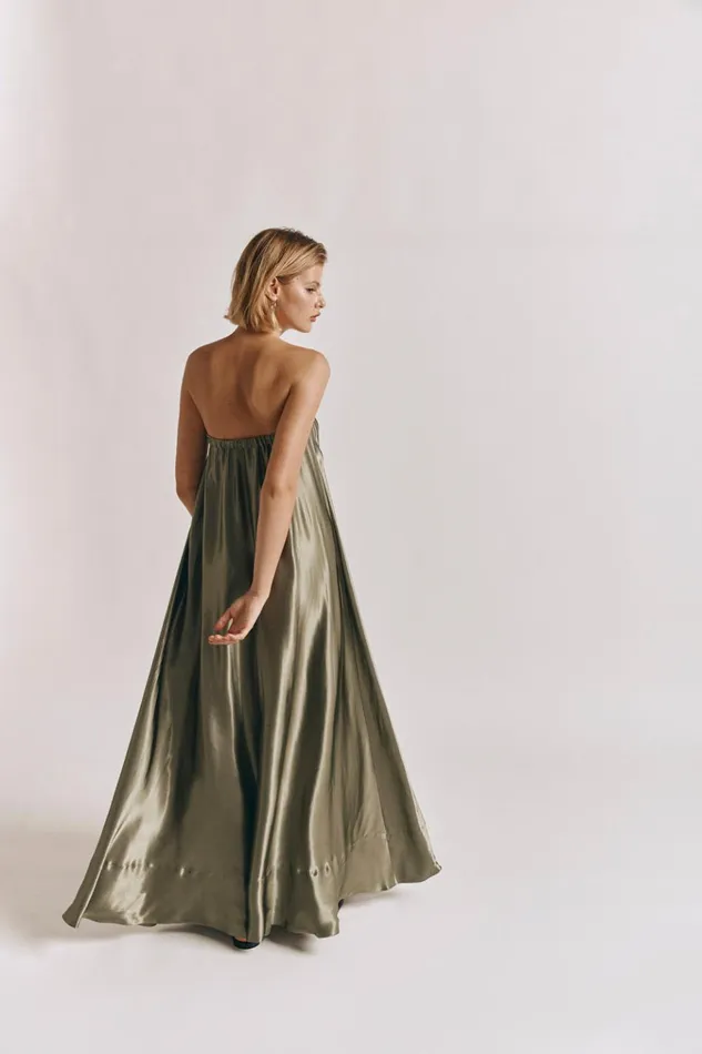 VRG GRL MidiMaxi Dresses Lenni Maxi Dress Olive 8211 Women VRG GRL MidiMaxi Dresses Lenni Maxi Dress Olive 8211 Women