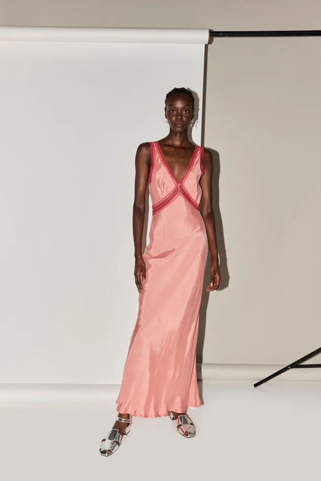 VRG GRL MidiMaxi Dresses Meet Me On The Dance Floor Bias Cut Maxi Dress Coral 8211 Women