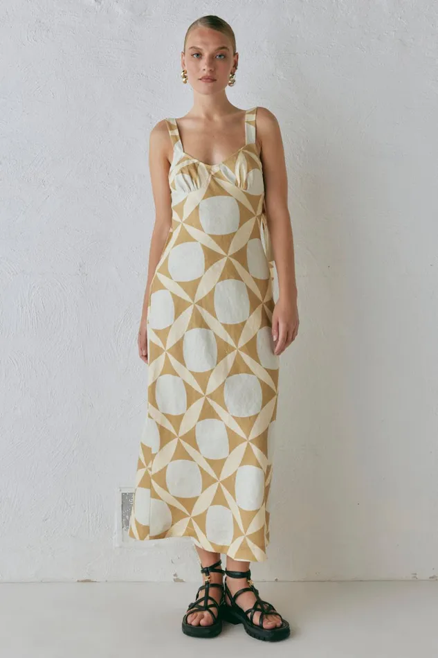 VRG GRL MidiMaxi Dresses Talia Linen Midi Dress Scope 8211 Women