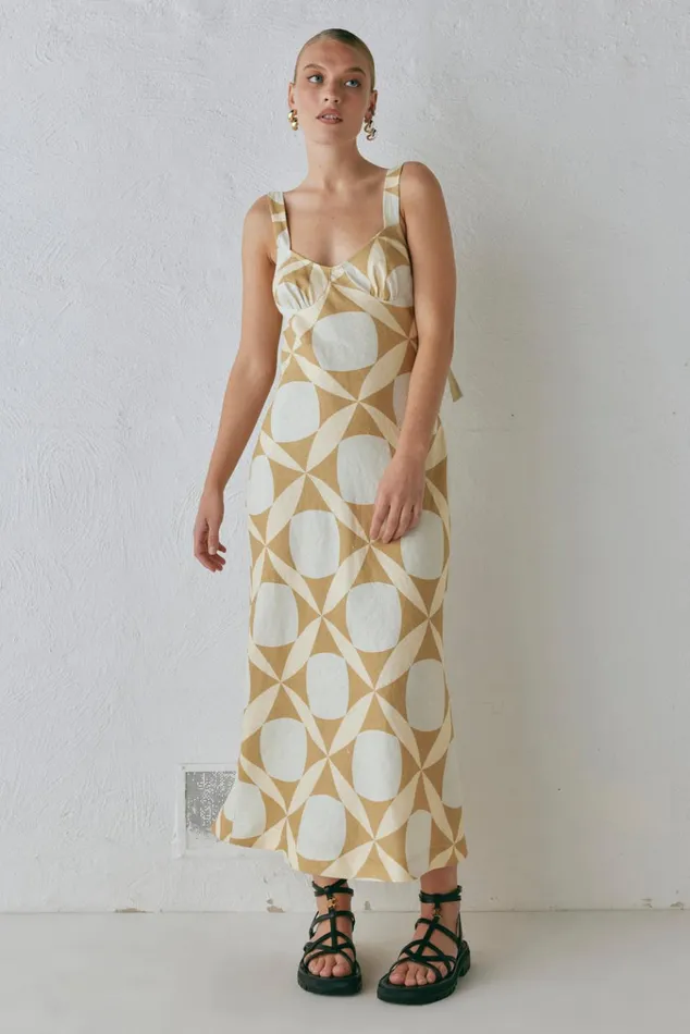 VRG GRL MidiMaxi Dresses Talia Linen Midi Dress Scope 8211 Women