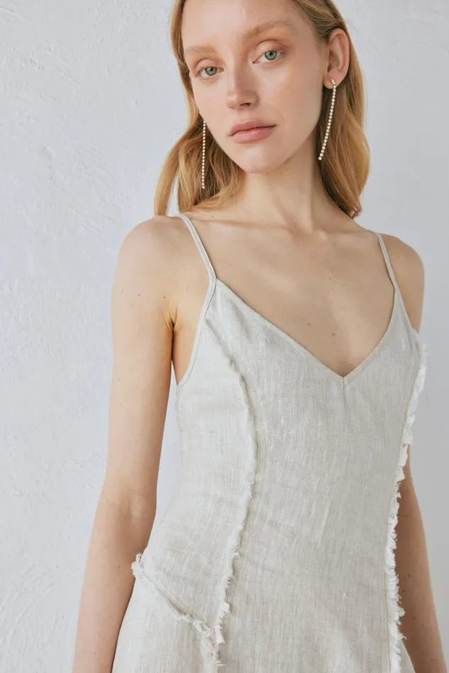 VRG GRL MidiMaxi Dresses Thea Linen Maxi Dress Natural 8211 Women VRG GRL MidiMaxi Dresses Thea Linen Maxi Dress Natural 8211 Women