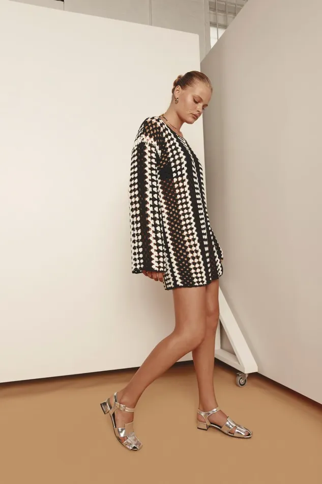 VRG GRL Mini Dresses Myra Crochet Mini Dress Black 8211 Women VRG GRL Mini Dresses Myra Crochet Mini Dress Black 8211 Women