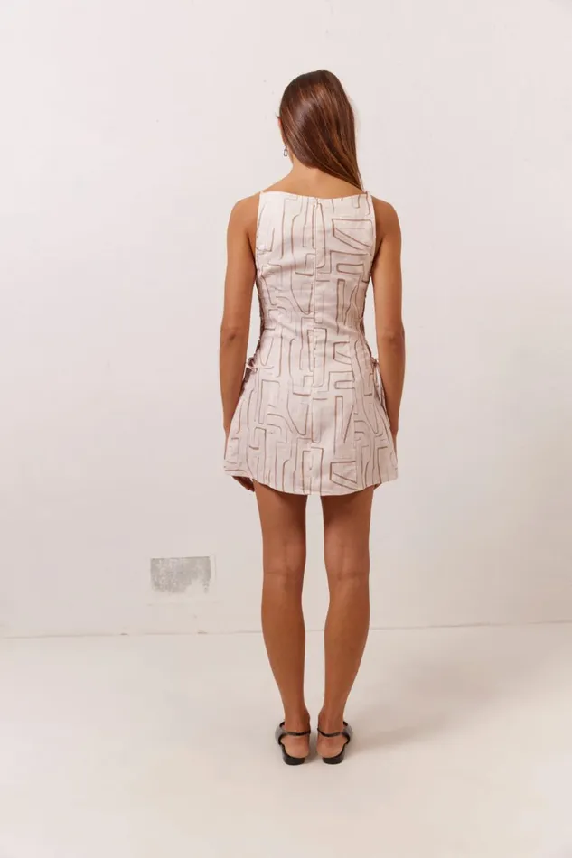 VRG GRL Mini Dresses Nova Linen Mini Dress Etch 8211 Women VRG GRL Mini Dresses Nova Linen Mini Dress Etch 8211 Women