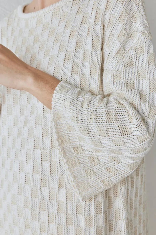 VRG GRL Mini Dresses Pia Knit Tunic Cream 8211 Women VRG GRL Mini Dresses Pia Knit Tunic Cream 8211 Women