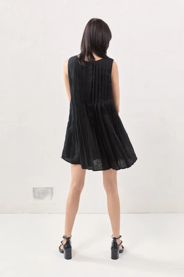 VRG GRL Mini Dresses Valeria Linen Mini Dress Black 8211 Women VRG GRL Mini Dresses Valeria Linen Mini Dress Black 8211 Women