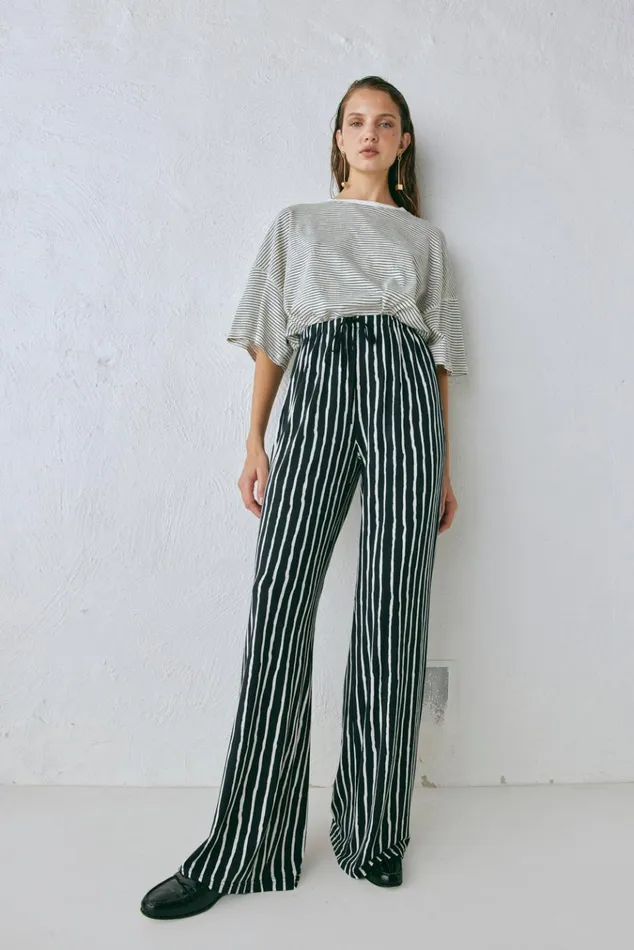 VRG GRL Pants Rieti Pants Black Stripe 8211 Women