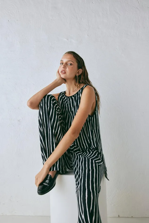 VRG GRL Pants Rieti Pants Black Stripe 8211 Women VRG GRL Pants Rieti Pants Black Stripe 8211 Women