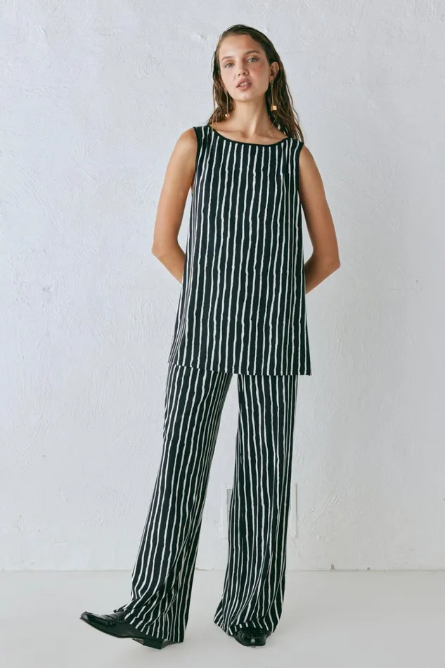 VRG GRL Pants Rieti Pants Black Stripe 8211 Women VRG GRL Pants Rieti Pants Black Stripe 8211 Women