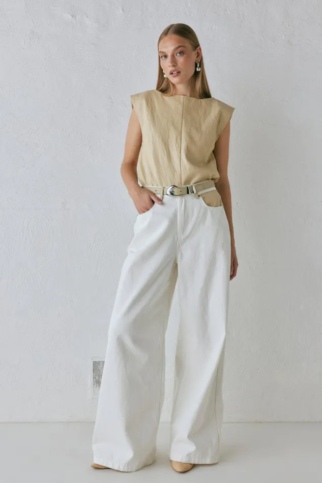 VRG GRL Pants Sutton Denim Jeans White 8211 Women