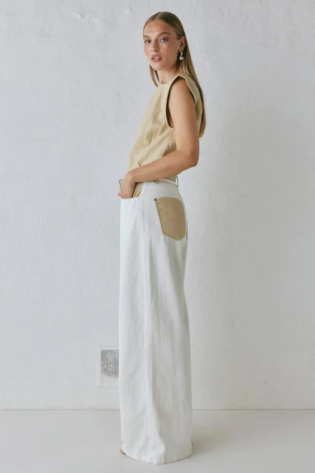VRG GRL Pants Sutton Denim Jeans White 8211 Women VRG GRL Pants Sutton Denim Jeans White 8211 Women