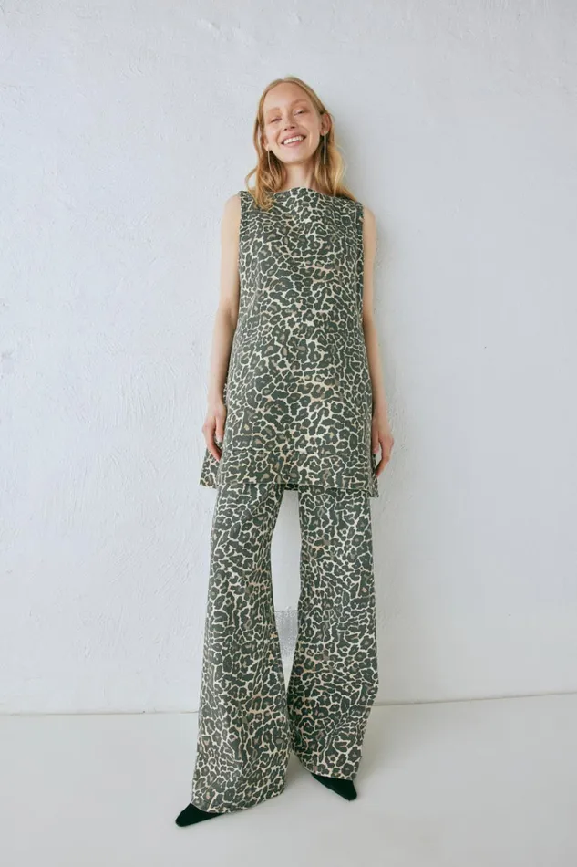 VRG GRL Pants Zia Denim Jeans Leopard 8211 Women