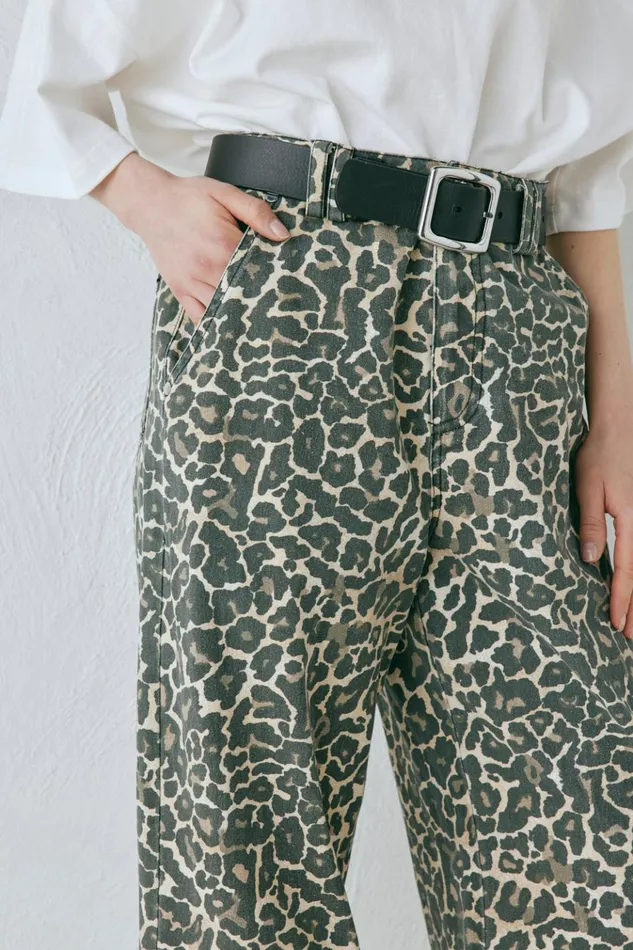 VRG GRL Pants Zia Denim Jeans Leopard 8211 Women