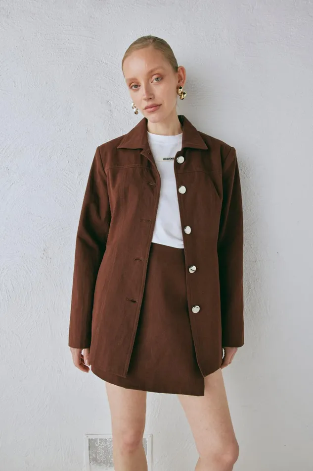 VRG GRL Sets Esti Jacket Chocolate 8211 Women VRG GRL Sets Esti Jacket Chocolate 8211 Women