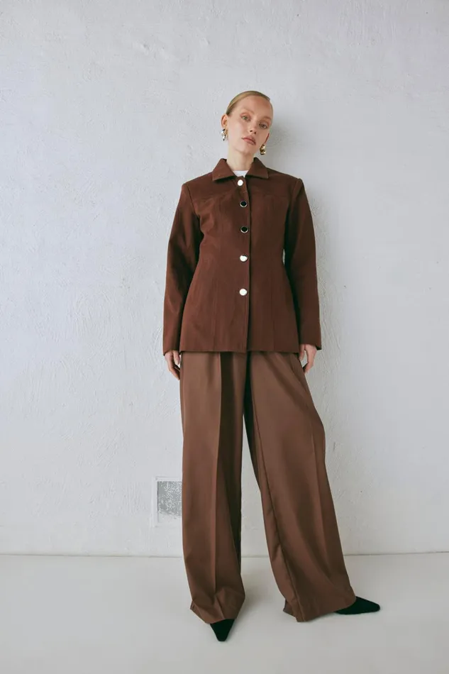 VRG GRL Sets Esti Jacket Chocolate 8211 Women VRG GRL Sets Esti Jacket Chocolate 8211 Women