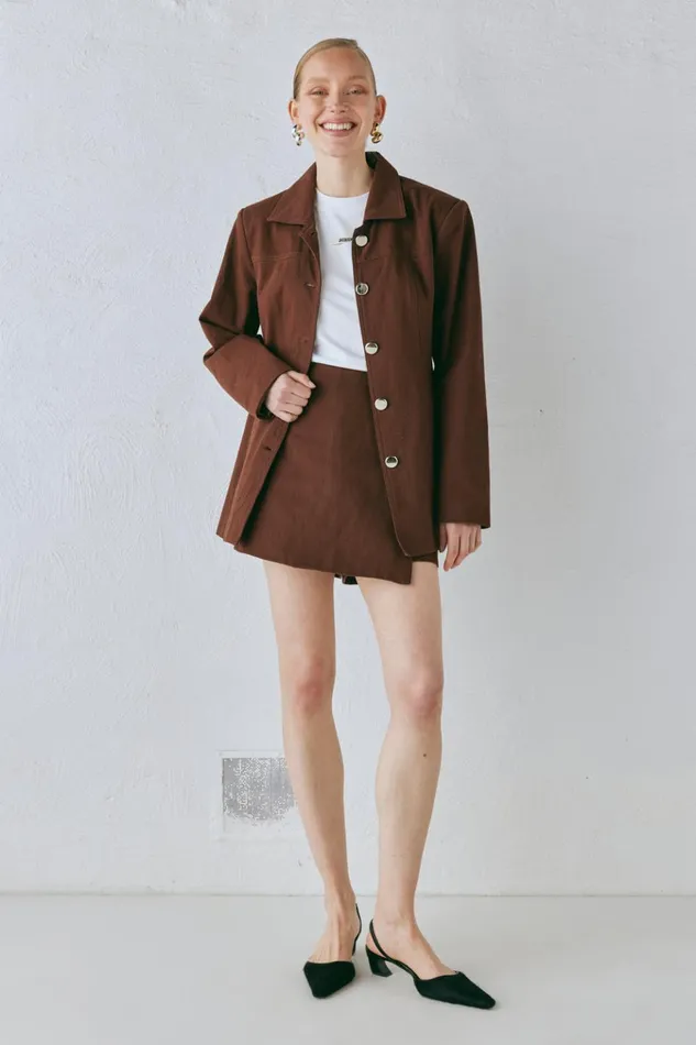 VRG GRL Sets Esti Jacket Chocolate 8211 Women VRG GRL Sets Esti Jacket Chocolate 8211 Women