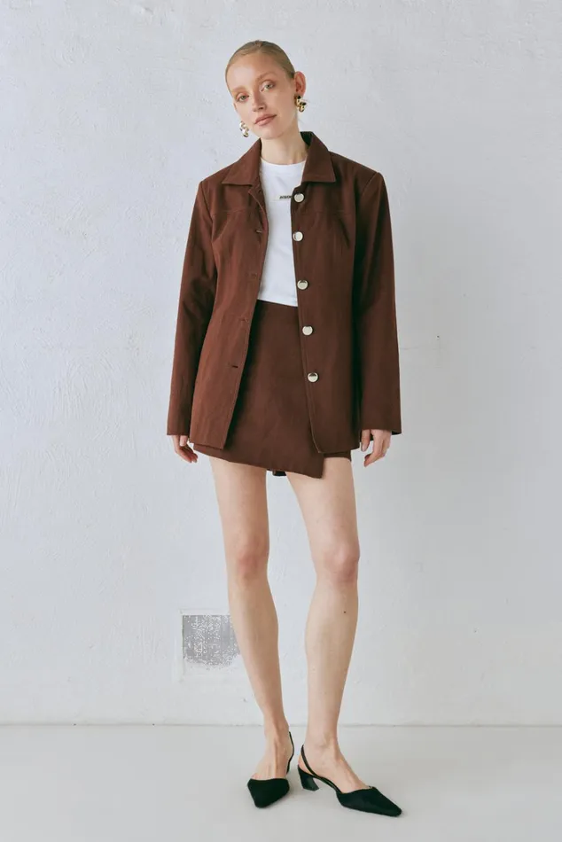 VRG GRL Sets Esti Jacket Chocolate 8211 Women VRG GRL Sets Esti Jacket Chocolate 8211 Women
