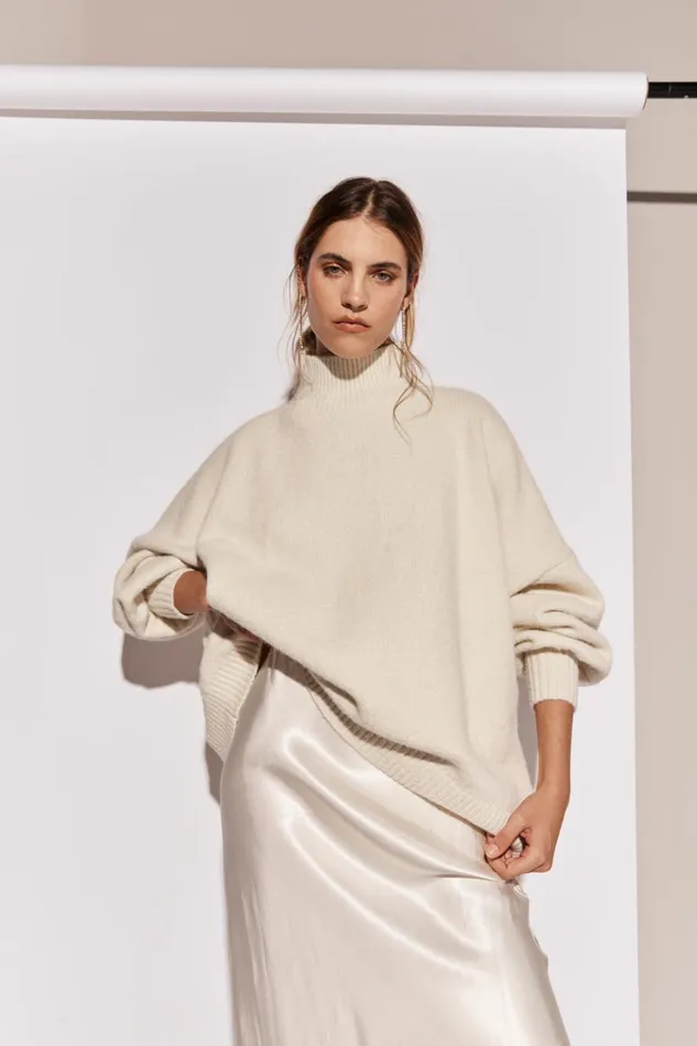 VRG GRL Sets Yumi Knit Jumper Cream 8211 Women VRG GRL Sets Yumi Knit Jumper Cream 8211 Women