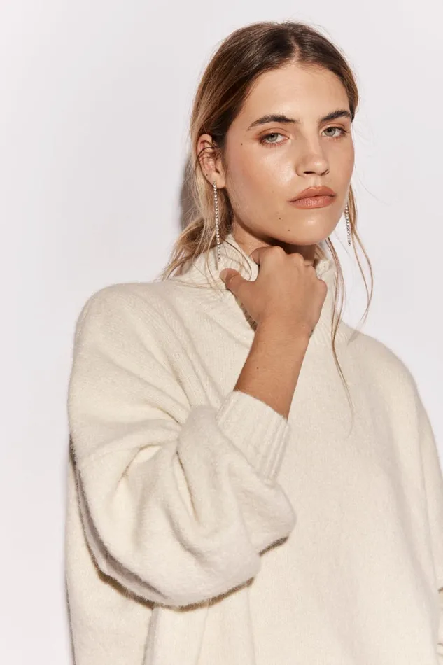 VRG GRL Sets Yumi Knit Jumper Cream 8211 Women VRG GRL Sets Yumi Knit Jumper Cream 8211 Women