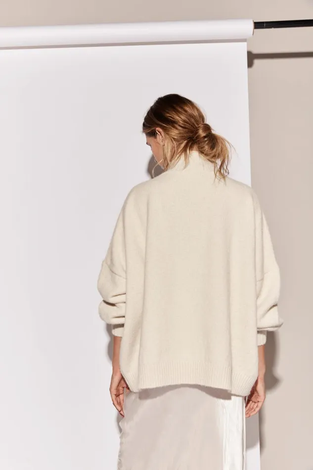 VRG GRL Sets Yumi Knit Jumper Cream 8211 Women VRG GRL Sets Yumi Knit Jumper Cream 8211 Women