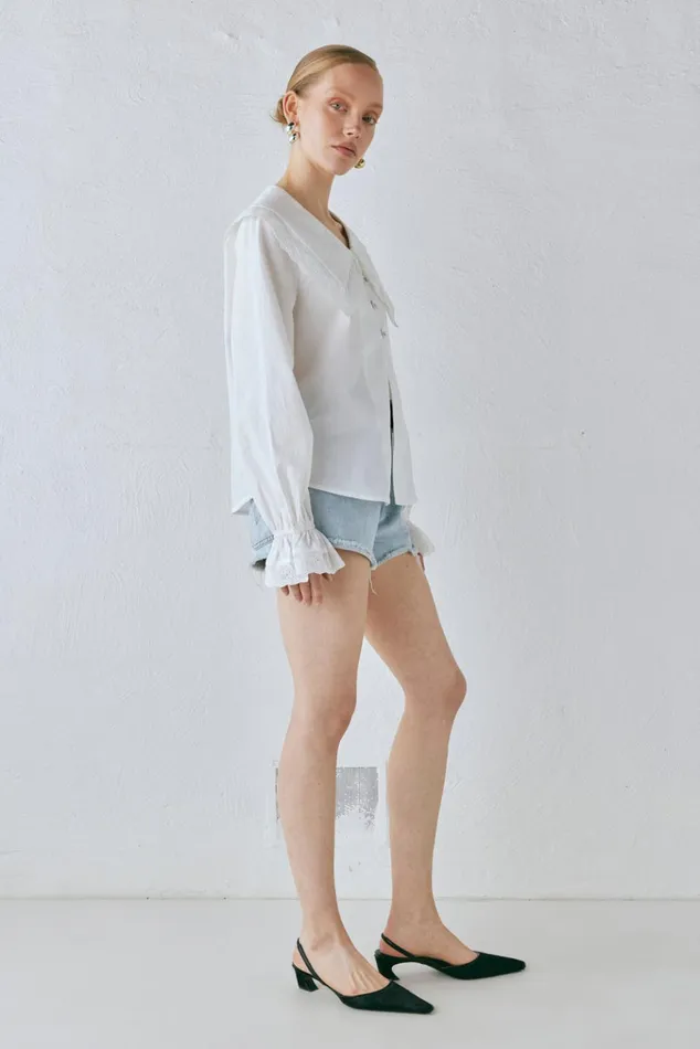 VRG GRL Shirts Mae Blouse White 8211 Women VRG GRL Shirts Mae Blouse White 8211 Women
