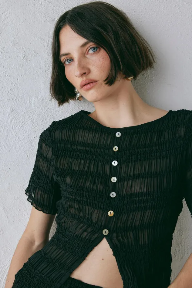 VRG GRL Short Sleeve Sofia Top Black 8211 Women