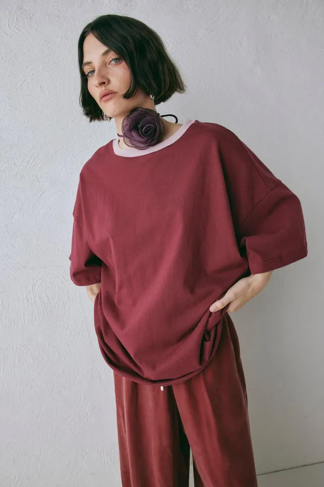 VRG GRL Short Sleeve Willow Tee Wine 8211 Women