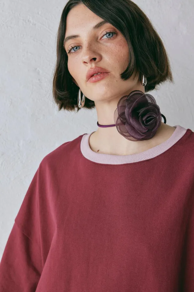 VRG GRL Short Sleeve Willow Tee Wine 8211 Women
