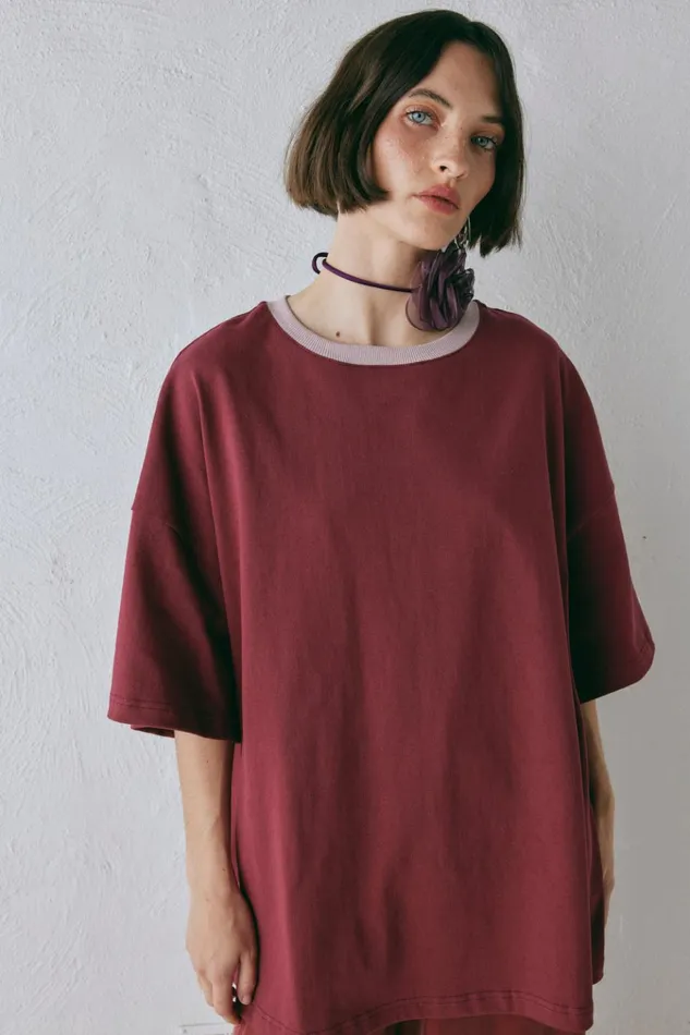 VRG GRL Short Sleeve Willow Tee Wine 8211 Women