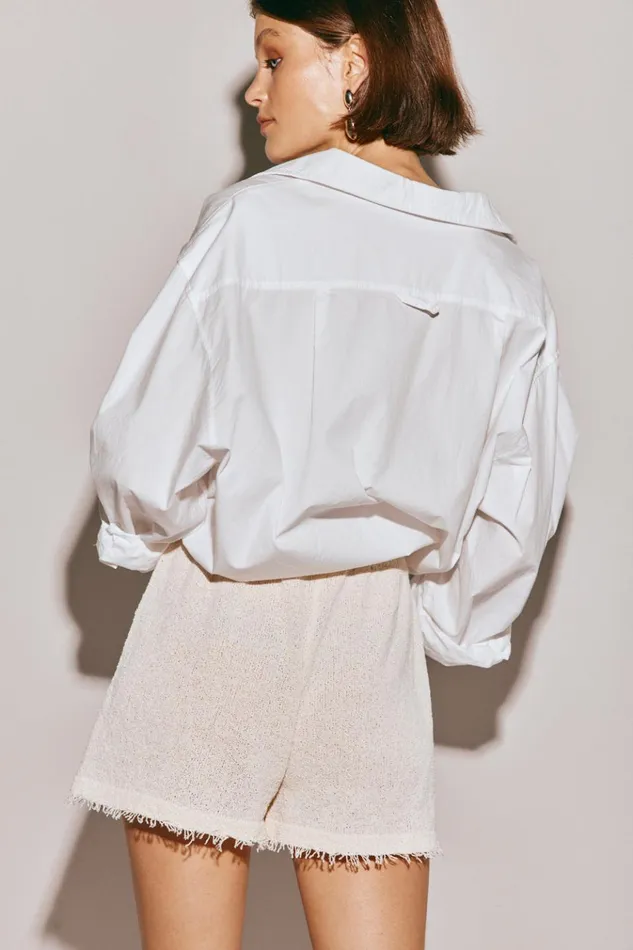 VRG GRL Shorts Bambi Knit Shorts Cream 8211 Women VRG GRL Shorts Bambi Knit Shorts Cream 8211 Women