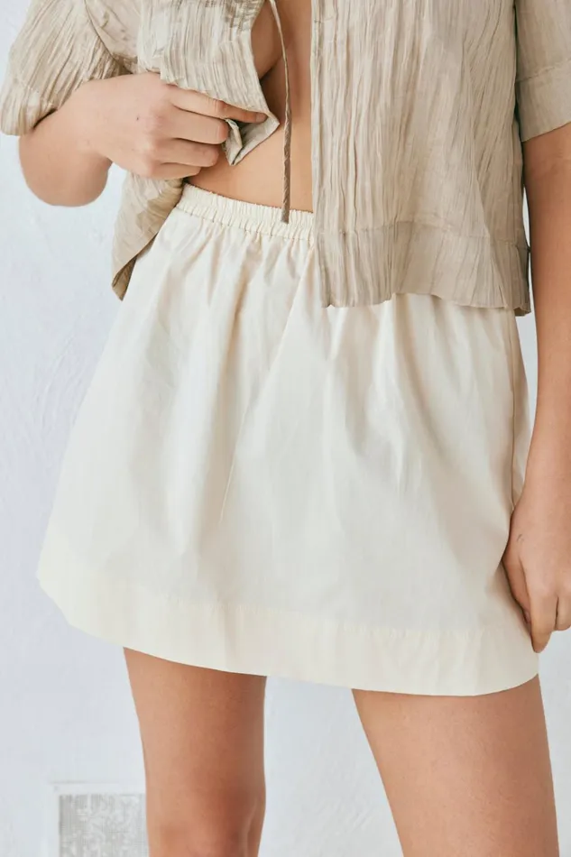 VRG GRL Skirts Elka Mini Skirt Cream 8211 Women VRG GRL Skirts Elka Mini Skirt Cream 8211 Women