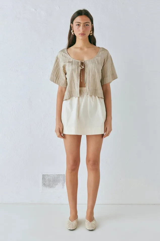 VRG GRL Skirts Elka Mini Skirt Cream 8211 Women VRG GRL Skirts Elka Mini Skirt Cream 8211 Women