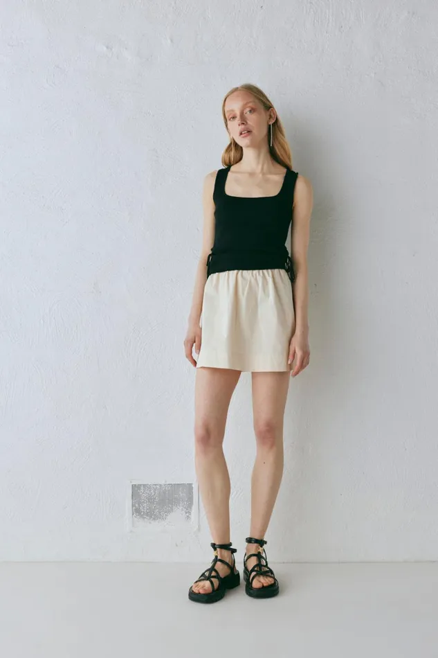 VRG GRL Skirts Elka Mini Skirt Cream 8211 Women VRG GRL Skirts Elka Mini Skirt Cream 8211 Women
