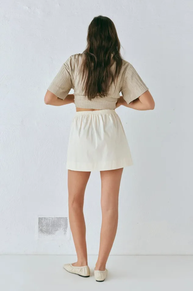 VRG GRL Skirts Elka Mini Skirt Cream 8211 Women VRG GRL Skirts Elka Mini Skirt Cream 8211 Women