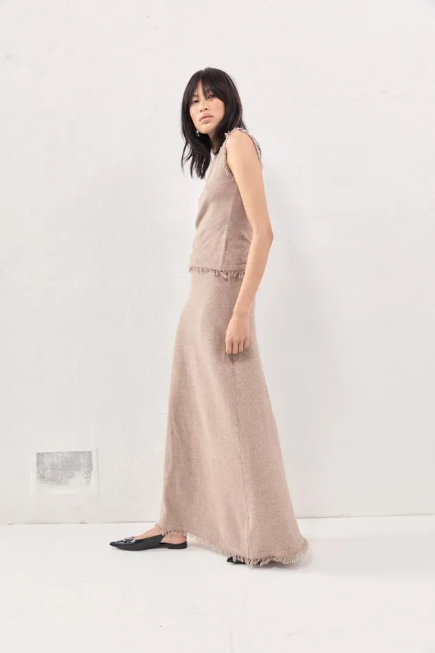 VRG GRL Skirts Rowe Knit Maxi Skirt Mocha 8211 Women VRG GRL Skirts Rowe Knit Maxi Skirt Mocha 8211 Women