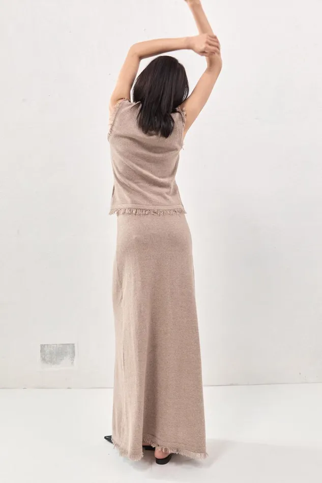 VRG GRL Skirts Rowe Knit Maxi Skirt Mocha 8211 Women VRG GRL Skirts Rowe Knit Maxi Skirt Mocha 8211 Women