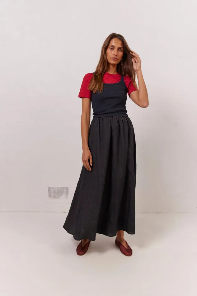 VRG GRL Skirts Solara Midi Skirt Black 8211 Women