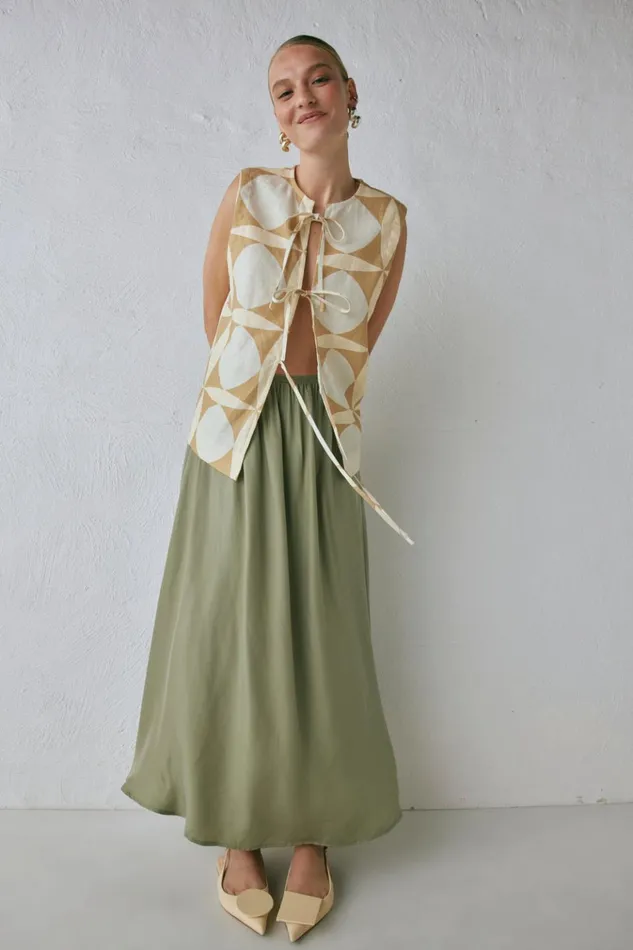 VRG GRL Skirts Solara Midi Skirt Sage 8211 Women