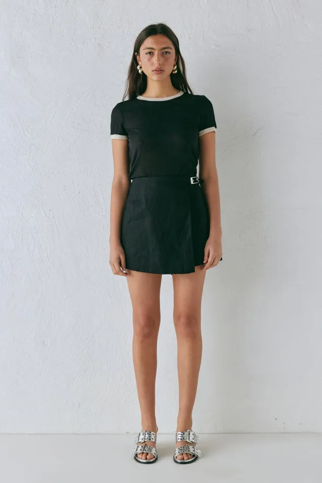 VRG GRL Skorts Matteo Linen Skort Black 8211 Women