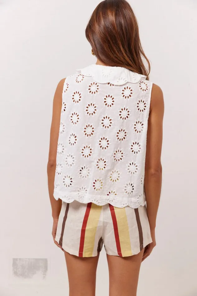 VRG GRL Sleeveless Maisie Top Anglaise 8211 Women VRG GRL Sleeveless Maisie Top Anglaise 8211 Women