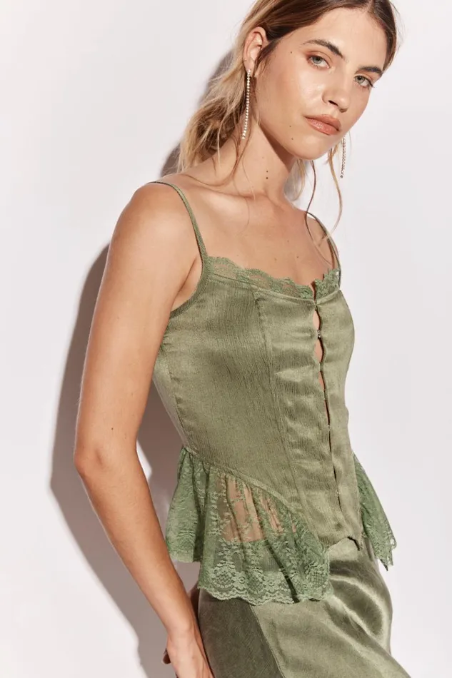 VRG GRL Sleeveless Rhapsody Top Forest 8211 Women