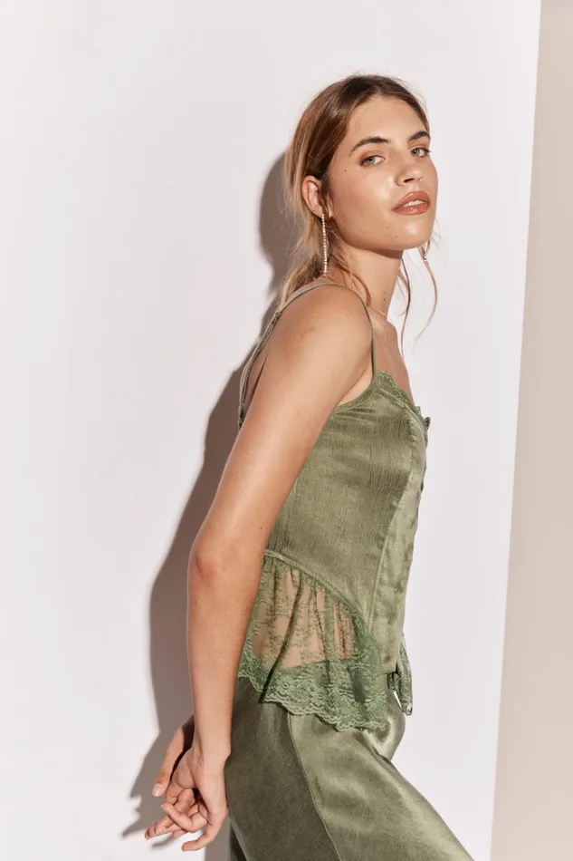 VRG GRL Sleeveless Rhapsody Top Forest 8211 Women