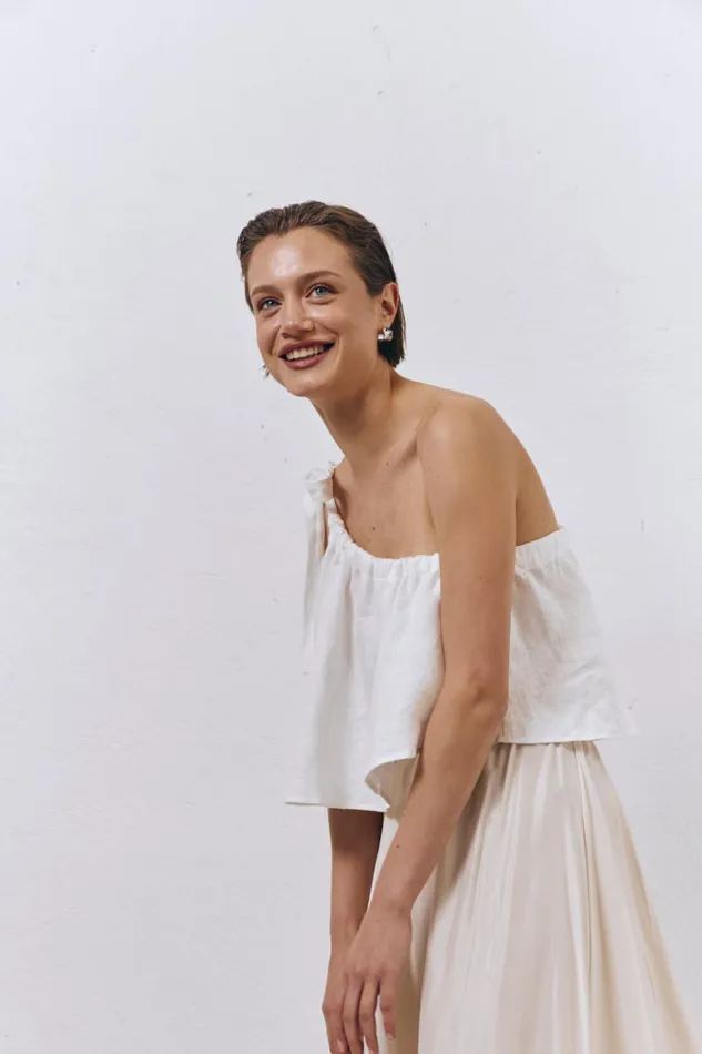 VRG GRL Sleeveless Slow Living Linen Top White 8211 Women VRG GRL Sleeveless Slow Living Linen Top White 8211 Women
