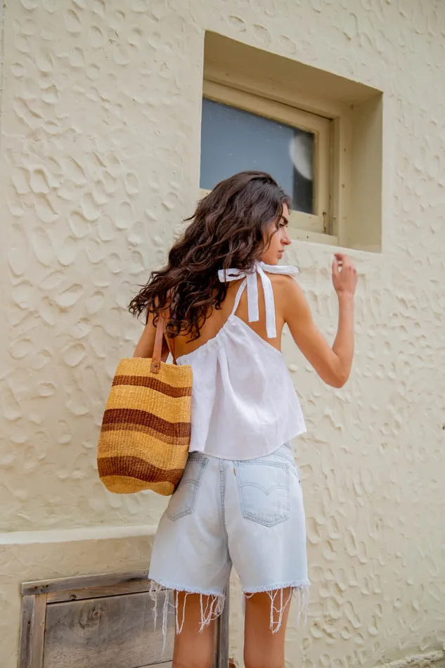 VRG GRL Sleeveless Slow Living Linen Top White 8211 Women VRG GRL Sleeveless Slow Living Linen Top White 8211 Women