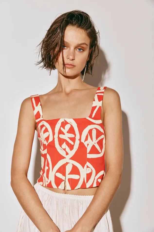 VRG GRL Sleeveless The Way To San Jose Top Print 8211 Women