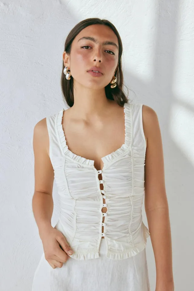 VRG GRL Sleeveless Vida Top White 8211 Women VRG GRL Sleeveless Vida Top White 8211 Women
