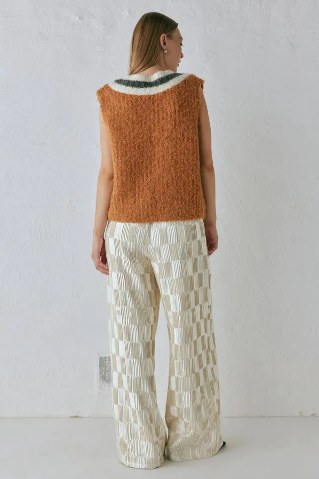 VRG GRL Vests Macy Knit Vest Burnt Orange 8211 Women